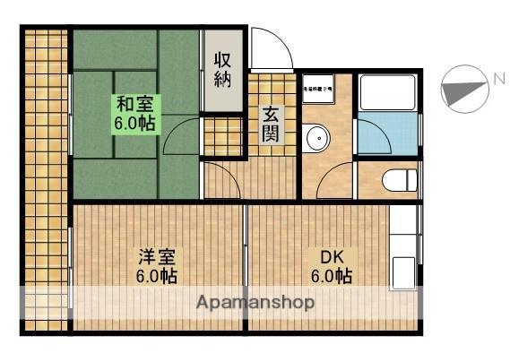 コーポマリーン(2DK/1階)の間取り写真