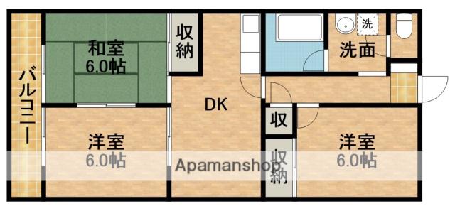 サンハイム和田(3DK/3階)の間取り写真