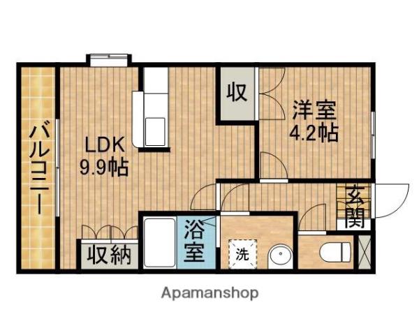 コンフォール(1LDK/1階)の間取り写真