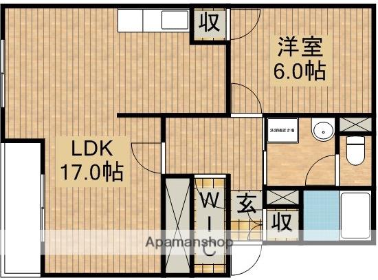 ハイツテクトピア掛川Ⅰ(1LDK/3階)の間取り写真