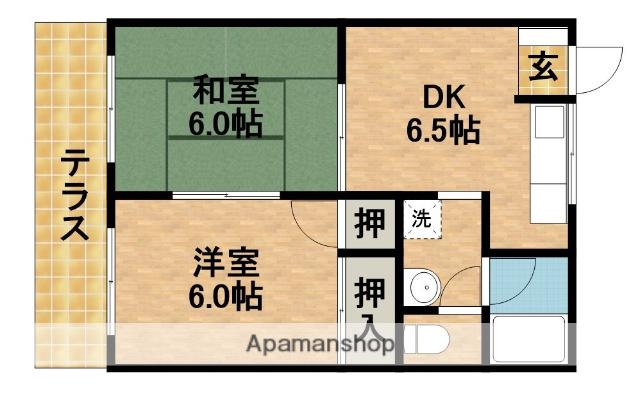 コーポ鷺ノ宮A(2DK/1階)の間取り写真