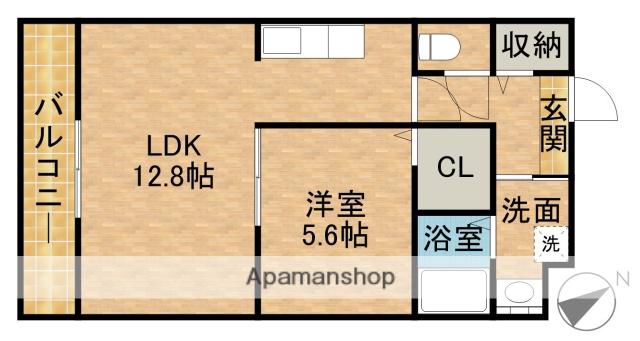 ラパノス(1LDK/1階)の間取り写真