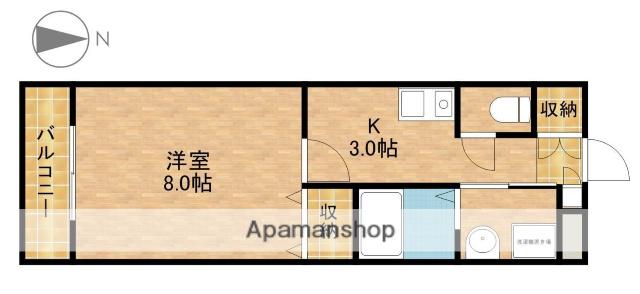 パークスクエア(1K/3階)の間取り写真