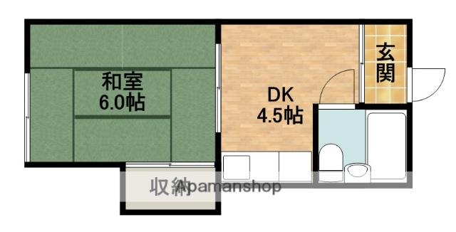 小池グリーンハイツ(1K/1階)の間取り写真