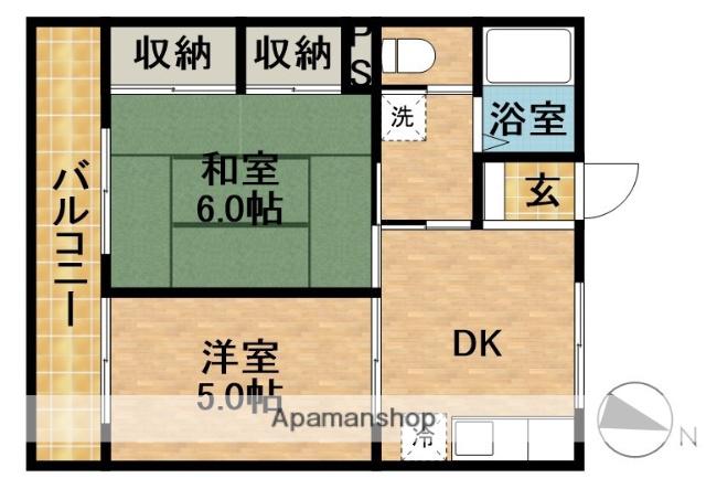 メゾン・ド・ファミーユ(2DK/1階)の間取り写真