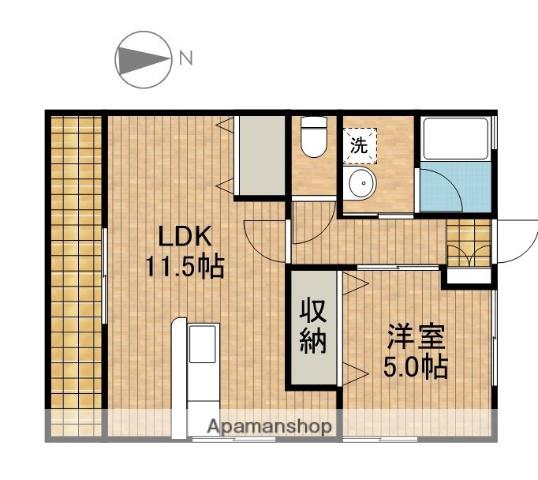 リバティハイツ(1LDK/1階)の間取り写真
