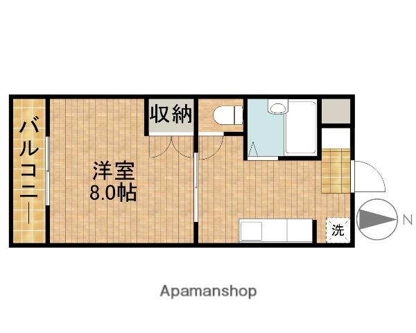 メゾン・ド・K(1DK/1階)の間取り写真