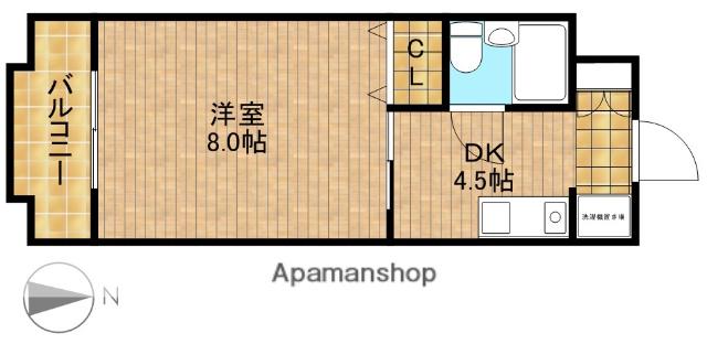 メゾン池の沢(1DK/3階)の間取り写真