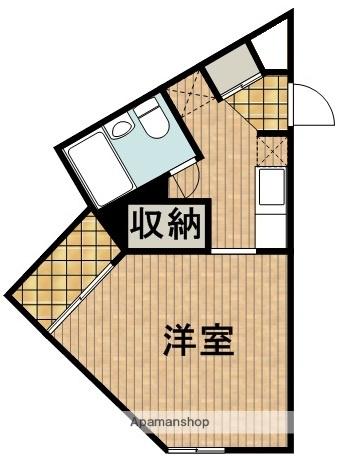 カーサ・ミラ浜松(1K/3階)の間取り写真