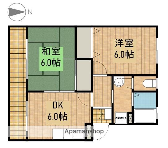 レガーロ・林(2DK/3階)の間取り写真
