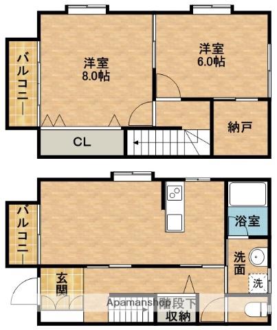 ＳＡＷＡＮ・Ⅰ(2LDK)の間取り写真