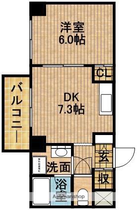 IS常盤(1DK/5階)の間取り写真