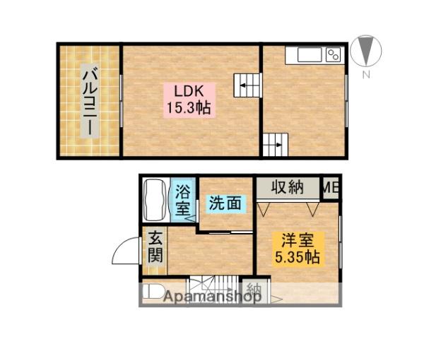 カーサ・フォンタナ(1LDK/1階)の間取り写真