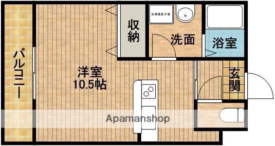 グランストーク篠ヶ瀬(1K/2階)の間取り写真