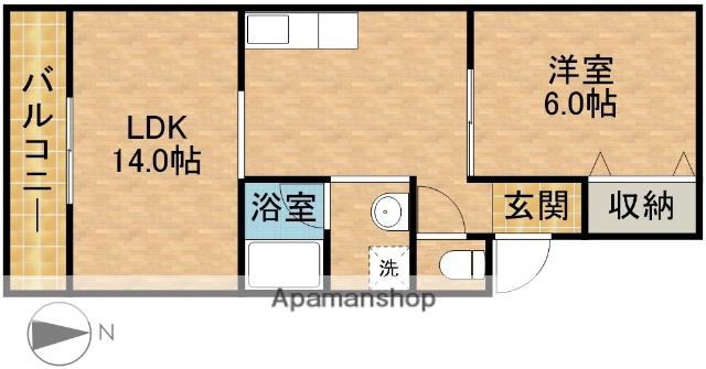 サンライト西伊場(1LDK/2階)の間取り写真