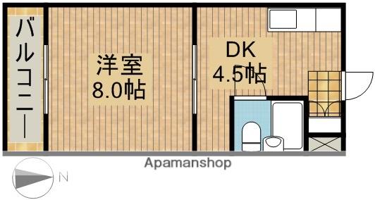 アプリコットハウスⅠ(1DK/2階)の間取り写真