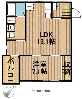 CREA PIECE(1LDK/2階)の間取り写真