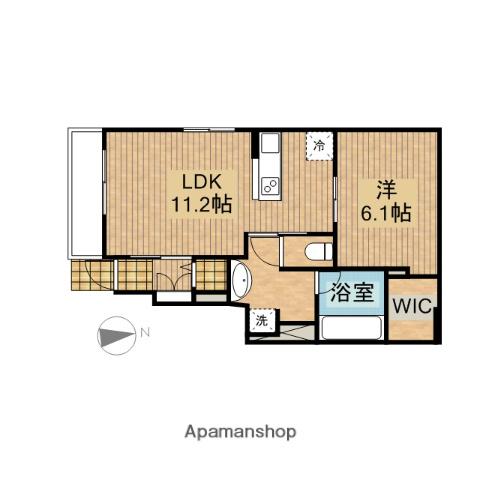 スキャット(1LDK/1階)の間取り写真