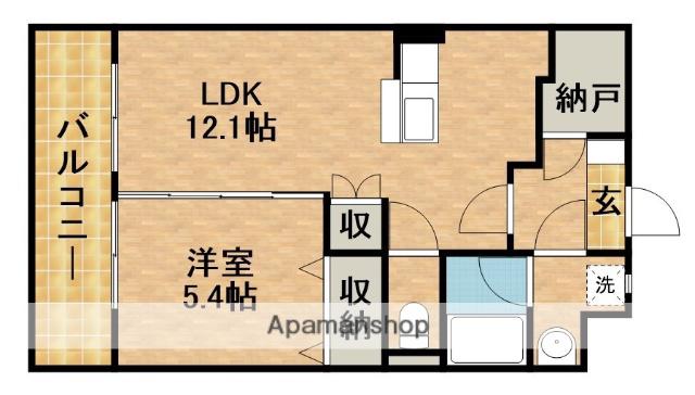 グランシャトーⅡ(1LDK/3階)の間取り写真