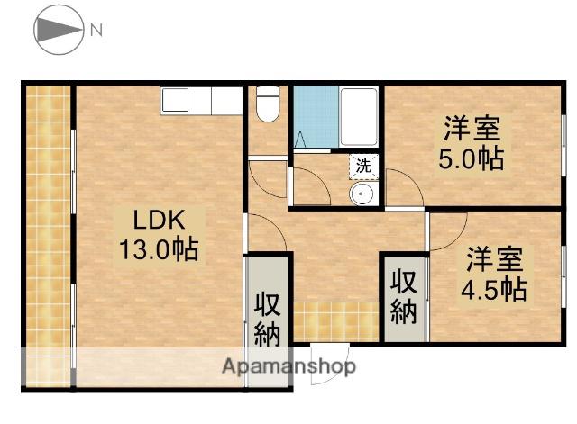 PARK SQUARE(2LDK/4階)の間取り写真