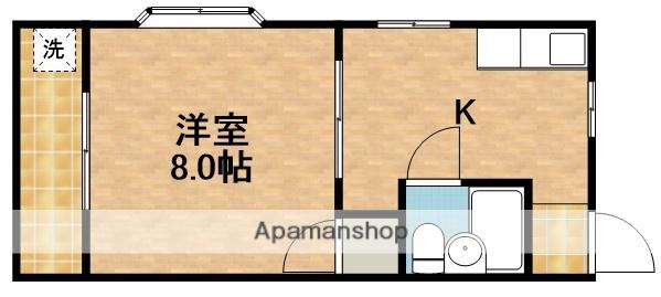 コーポアスワン1(1K/1階)の間取り写真