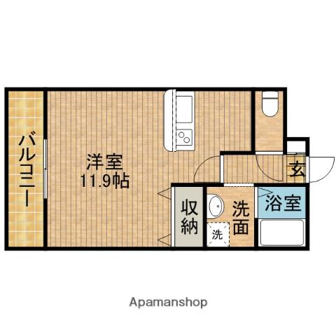 グランストーク桜(ワンルーム/3階)の間取り写真