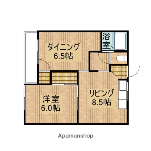 美松コーポA(2DK/1階)の間取り写真