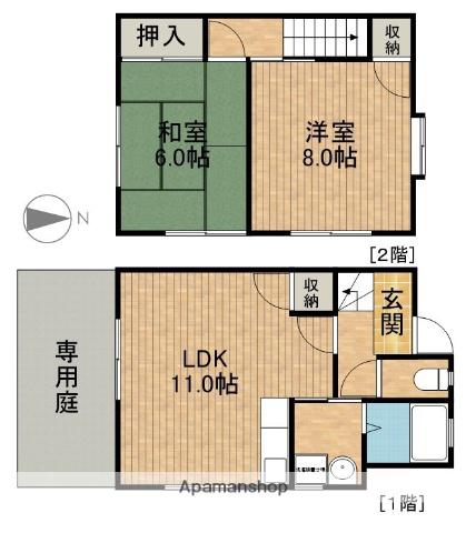 テラスハウス富塚(2LDK)の間取り写真