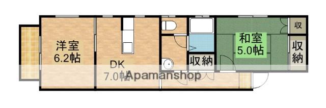 オレンジハウス(2DK/1階)の間取り写真