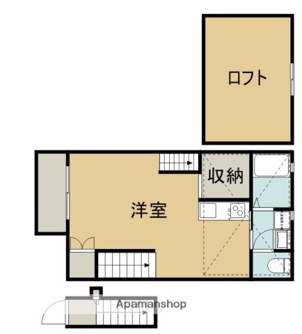 BOB HOUSE(ワンルーム/2階)の間取り写真