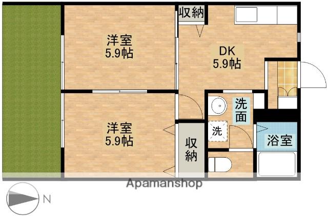 コーポ浜名湖(2K/1階)の間取り写真