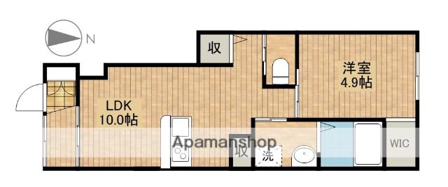 LARK HILLS(1LDK/1階)の間取り写真