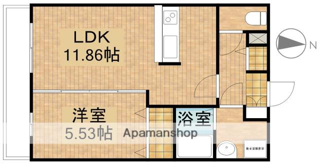 グランストーク ウーヴァ(1LDK/4階)の間取り写真