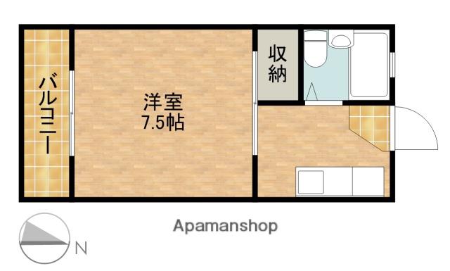 コーポ岡田(1K/3階)の間取り写真
