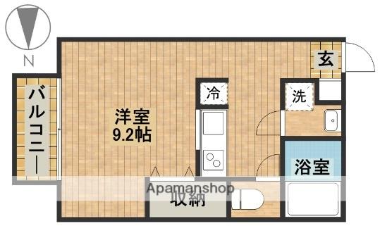 LINO(1K/1階)の間取り写真