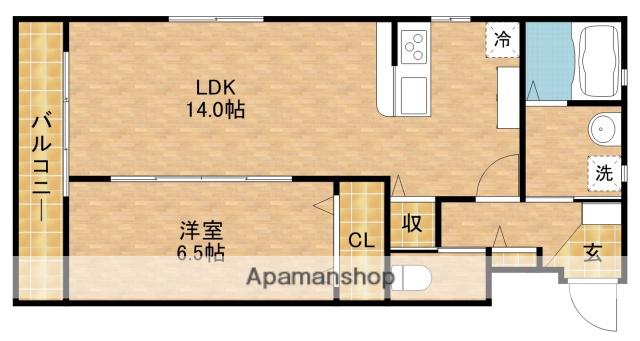 カッシーニ(1LDK/1階)の間取り写真
