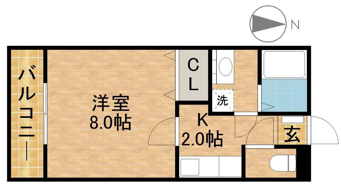 リッツハウス(1K/1階)の間取り写真