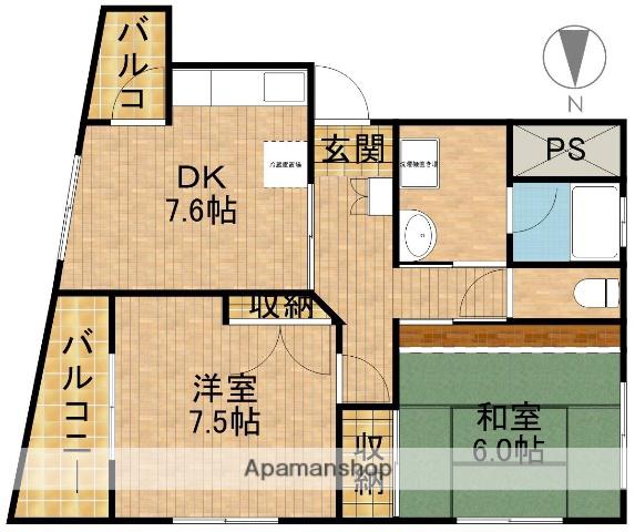 野田ビルⅠ(2DK/3階)の間取り写真