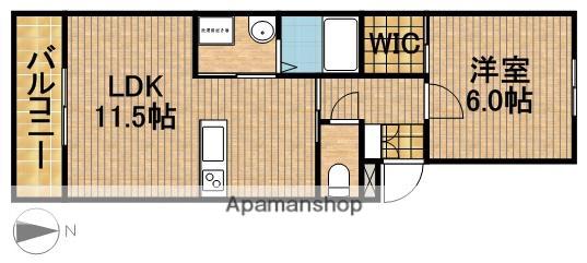 スマートライフ半田山(1LDK/1階)の間取り写真