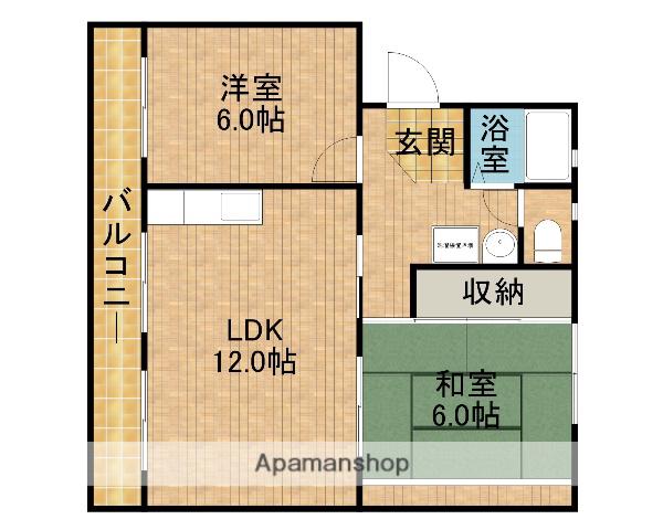 ハイツハイランド(2LDK/3階)の間取り写真