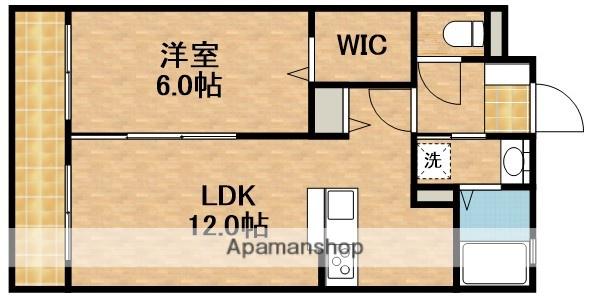 ラヴィベール中島(1LDK/1階)の間取り写真