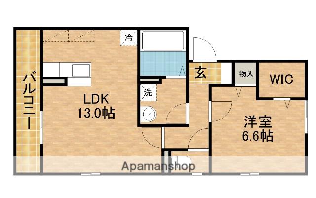 サニーコートB(1LDK/2階)の間取り写真