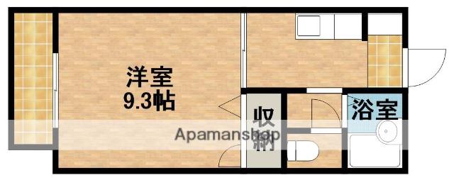 ドリームⅡB(1K/2階)の間取り写真