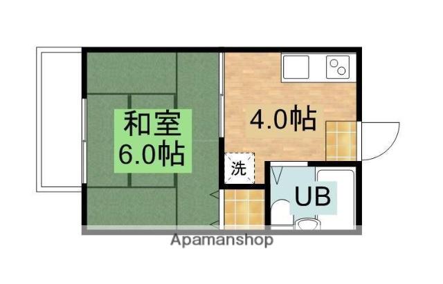 サンビレッチE(1K/2階)の間取り写真
