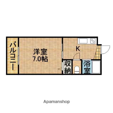 プラテーク高尾(1K/1階)の間取り写真