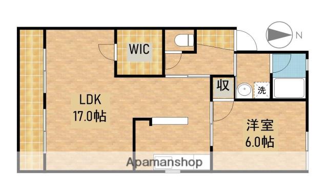 コスモハイツB(1LDK/1階)の間取り写真