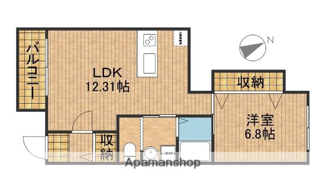 ユーシン中野(1LDK/1階)の間取り写真