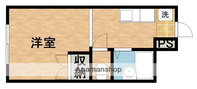 さつきハイツE(1K/2階)の間取り写真