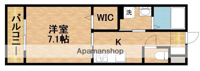 ドルチェ磐田二之宮(1K/1階)の間取り写真