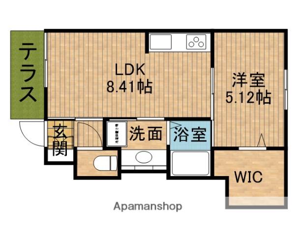 リッシュ(1LDK/1階)の間取り写真